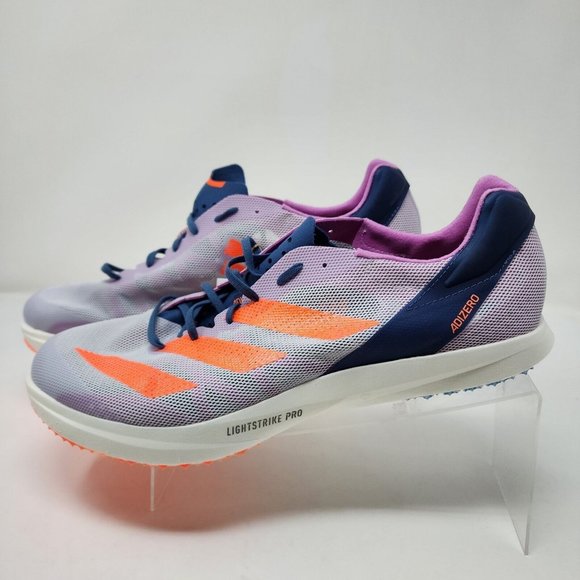Adidas Track & Field Shoes Mens 11 Purple Adizero Avanti TYO 3 Stripes Mesh - Picture 2 of 8